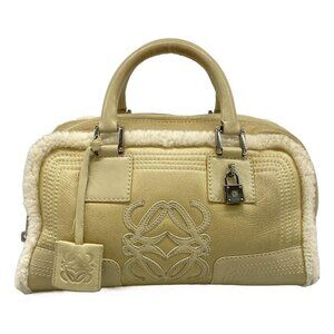 Loewe Handbag Amazona Grey Beige Ivory Pouch Not Mouton